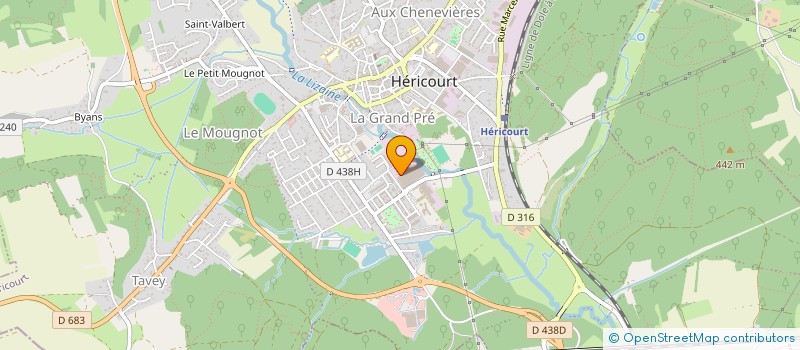 localisation de l'entreprise SCI DES GRANDS VERGERS  HERICOURT