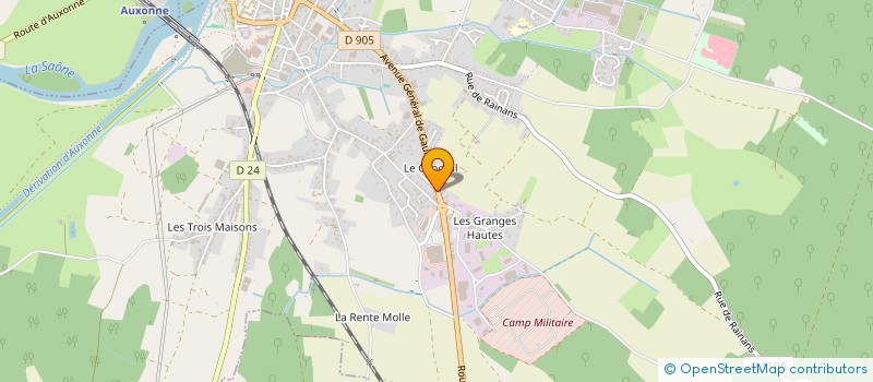 localisation de l'entreprise SCI DES GRANGES HAUTES  AUXONNE