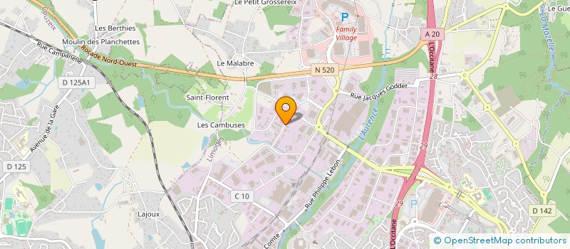 localisation de l'entreprise SCI DES GRAVELLES à LIMOGES