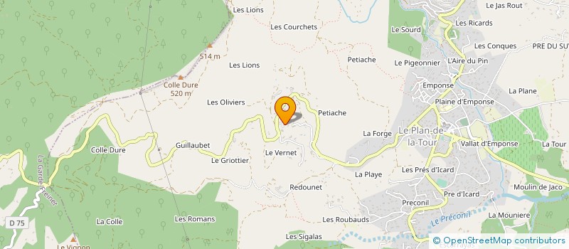 localisation de l'entreprise SCI DES GRENADIERS  LE PLAN-DE-LA-TOUR