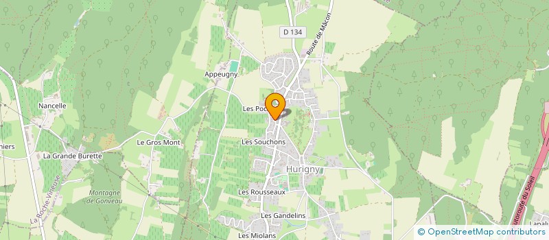 localisation de l'entreprise SCI DES GUEULATIS  HURIGNY