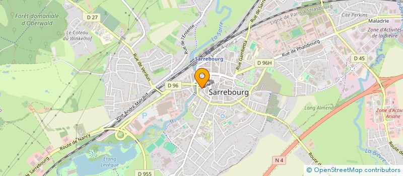 localisation de l'entreprise SCI DES HALLES  SARREBOURG