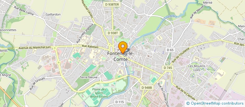 localisation de l'entreprise SCI DES HALLES  FONTENAY-LE-COMTE