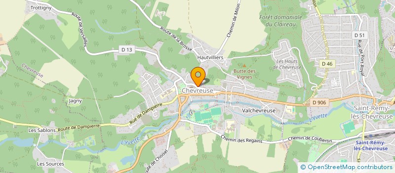 localisation de l'entreprise SCI DES HALLES  CHEVREUSE