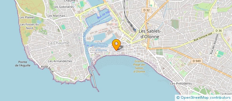 localisation de l'entreprise SCI DES HALLES à LES SABLES D'OLONNE