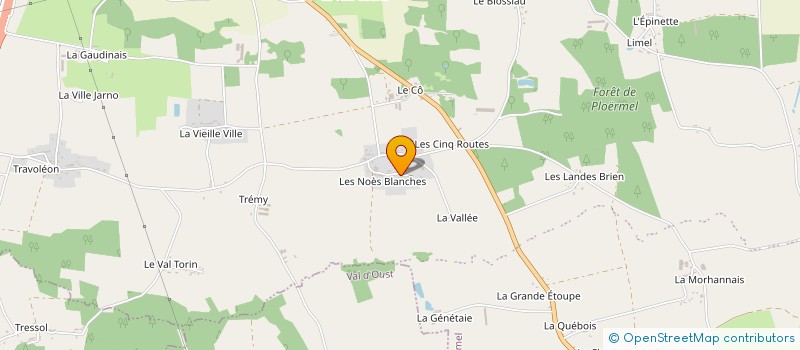 localisation de l'entreprise SCI DES HALLES  PLOERMEL