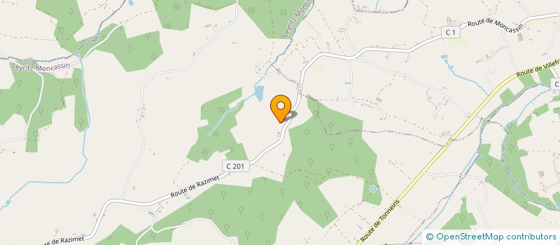 localisation de l'entreprise SCI DES HAUTES LANDES  BEAUZIAC