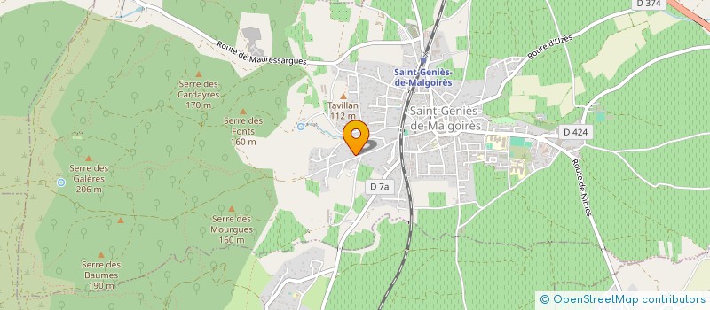 localisation de l'entreprise SCI DES HAUTS CANTONS  SAINT-GENIES-DE-MALGOIRES