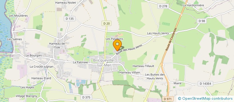 localisation de l'entreprise SCI DES HAUTS VENTS  BRICQUEVILLE-SUR-MER