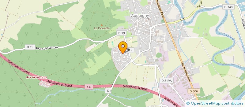 localisation de l'entreprise SCI DES HIRONDELLES  APPOIGNY