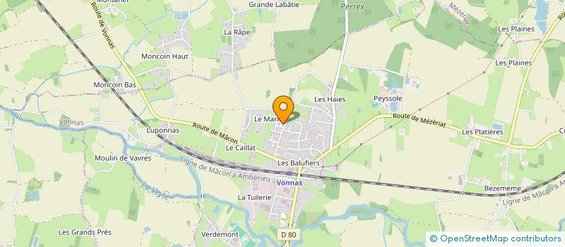 localisation de l'entreprise SCI DES HIRONDELLES  VONNAS