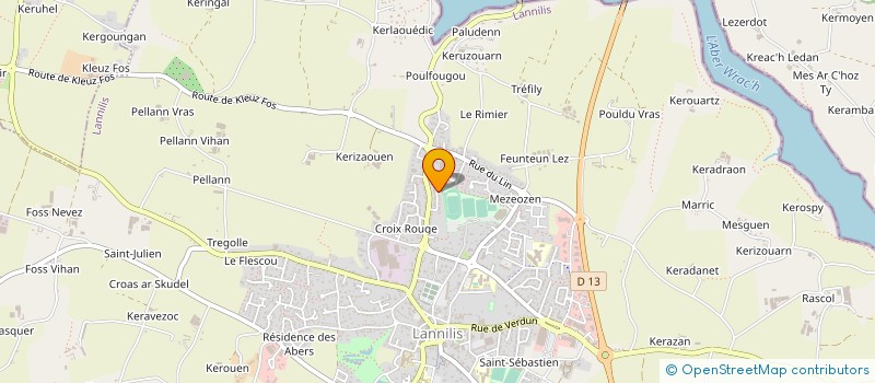 localisation de l'entreprise SCI DES HORTENSIAS  LANNILIS