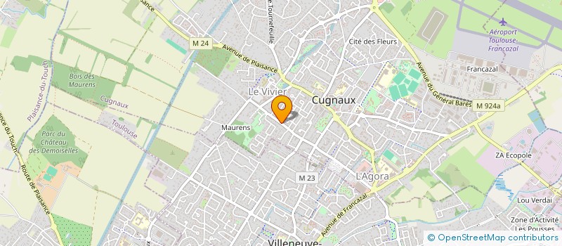 localisation de l'entreprise SCI  DES HORTENSIAS  CUGNAUX