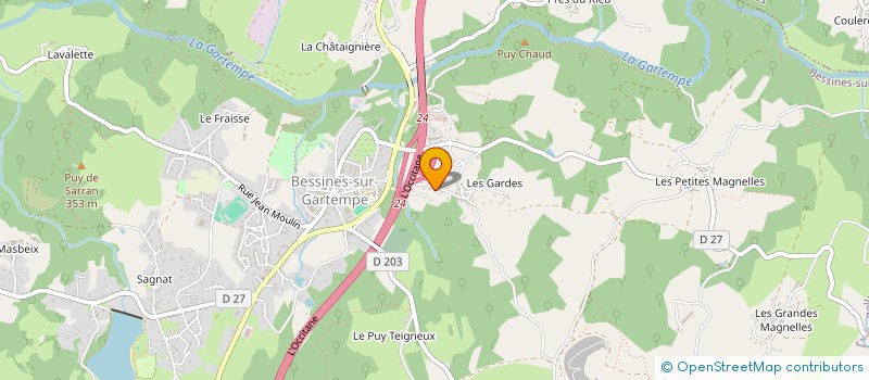 localisation de l'entreprise SCI DES HORTENSIAS  BESSINES-SUR-GARTEMPE