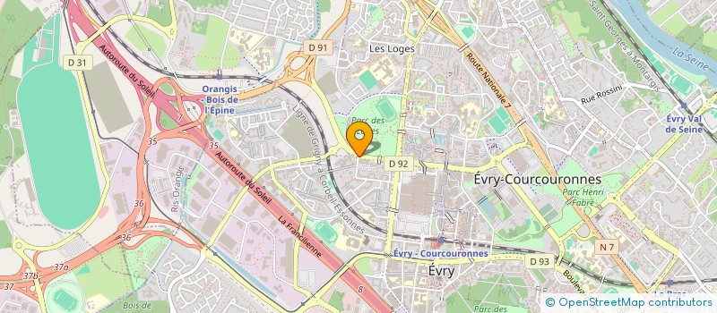 localisation de l'entreprise SCI DES HOTELS DE TOURS ET ORLY à EVRY-COURCOURONNES