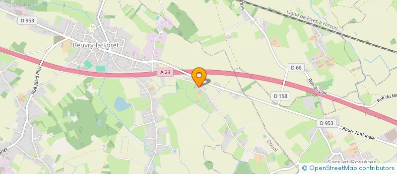 localisation de l'entreprise SCI DES HOUSSIERES  BEUVRY-LA-FORET