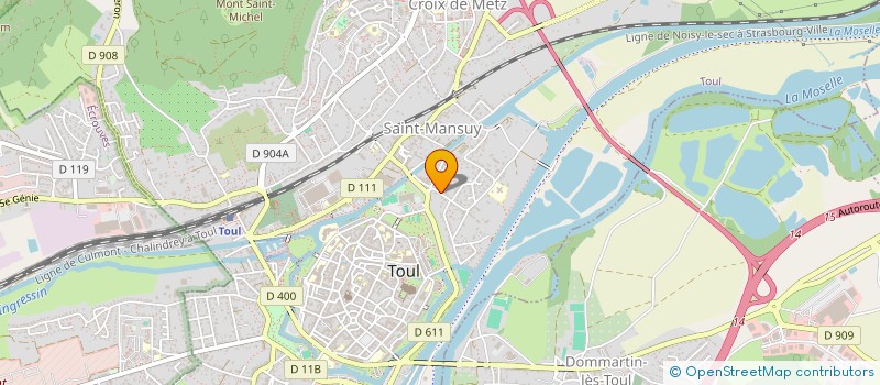 localisation de l'entreprise SCI DES HUIT COLOMBES  TOUL