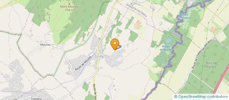 localisation de l'entreprise SCI DES HUTINS  GRILLY