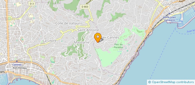 localisation de l'entreprise SCI DES ILES à VALLAURIS