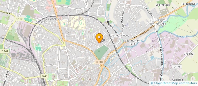localisation de l'entreprise SCI DES INSEPARABLES à NEVERS