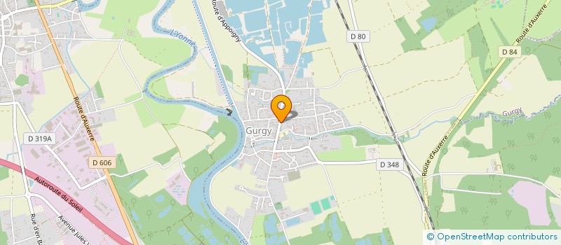 localisation de l'entreprise SCI DES JARDINS  GURGY