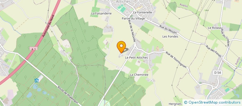 localisation de l'entreprise SCI DES JARDINS  ATTICHES