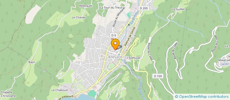 localisation de l'entreprise SCI DES JARDINS  ALLEVARD