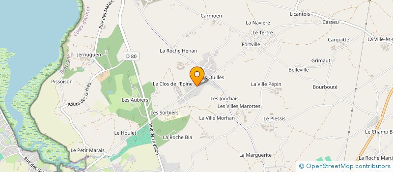 localisation de l'entreprise SCI DES JARDINS  HILLION