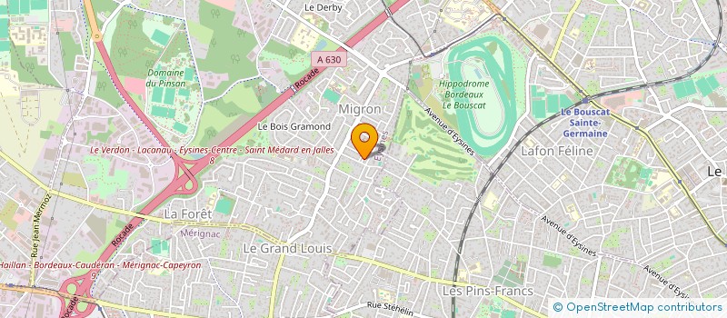 localisation de l'entreprise SCI DES JARDINS  EYSINES