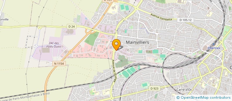 localisation de l'entreprise SCI DES JARDINS DE MARGON  MAINVILLIERS