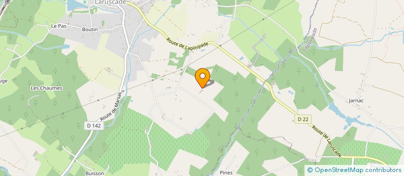 localisation de l'entreprise SCI DES JETS D'EAU  LARUSCADE