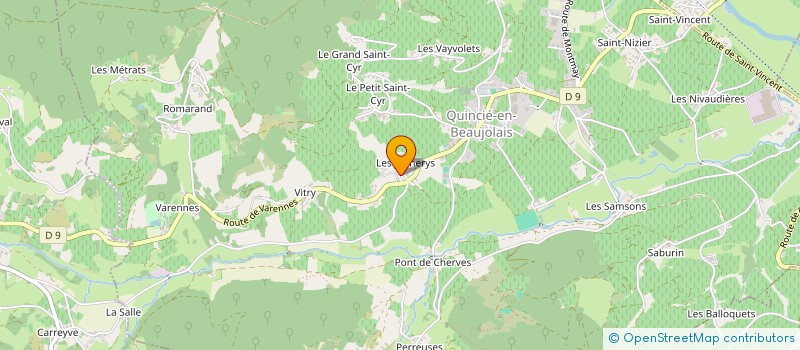 localisation de l'entreprise SCI DES JONNERYS  QUINCIE-EN-BEAUJOLAIS