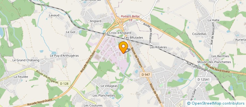 localisation de l'entreprise SCI DES JUMEAUX ET DAAPE à COUZEIX
