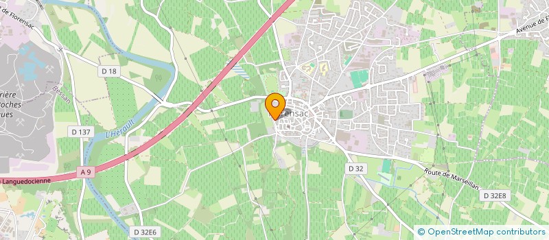 localisation de l'entreprise SCI DES JUSTES  FLORENSAC