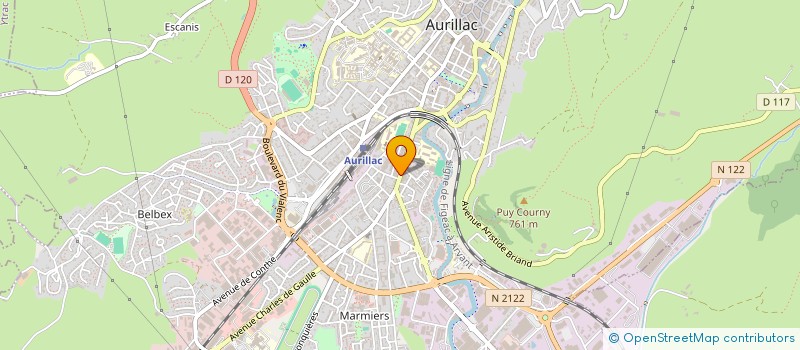 localisation de l'entreprise SCI DES KINESITHERAPEUTES à AURILLAC