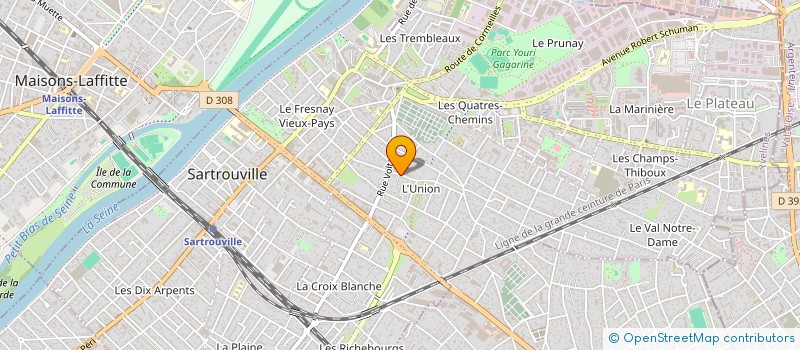 localisation de l'entreprise SCI DES LACS ROBERT à SARTROUVILLE
