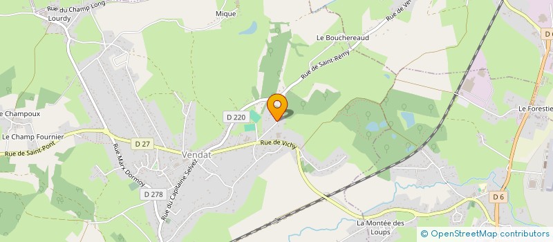 localisation de l'entreprise SCI DES LANDES à VENDAT