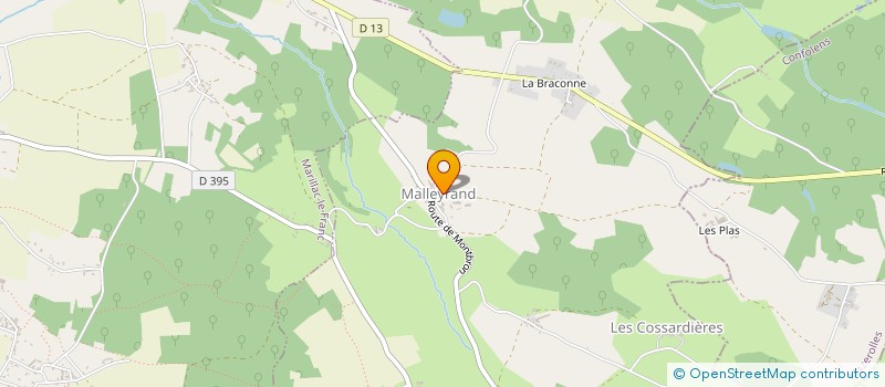 localisation de l'entreprise SCI DES LANDES à YVRAC-ET-MALLEYRAND