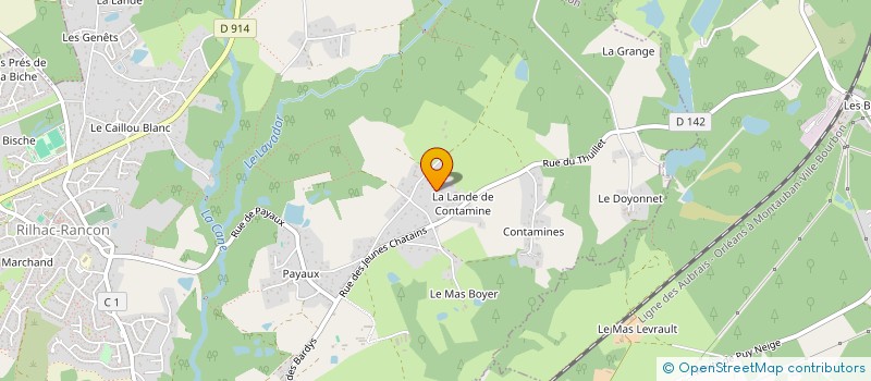 localisation de l'entreprise SCI DES LANDES DE CONTAMINE  RILHAC-RANCON