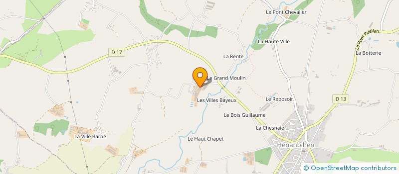 localisation de l'entreprise SCI DES LANDES MARTEL à HENANBIHEN