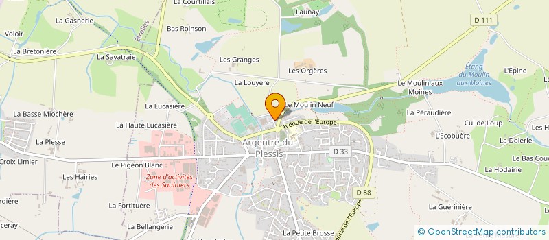 localisation de l'entreprise SCI DES LAVANDIERES  ARGENTRE-DU-PLESSIS