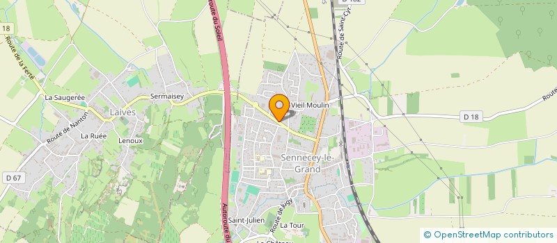 localisation de l'entreprise SCI DES LEVRATS  SENNECEY-LE-GRAND