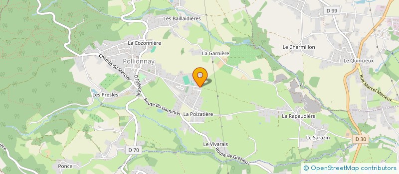 localisation de l'entreprise SCI DES LILAS  POLLIONNAY