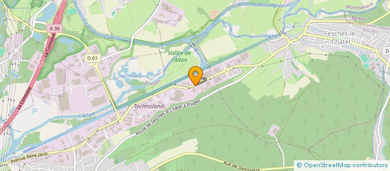 localisation de l'entreprise SCI DES LILAS  ETUPES