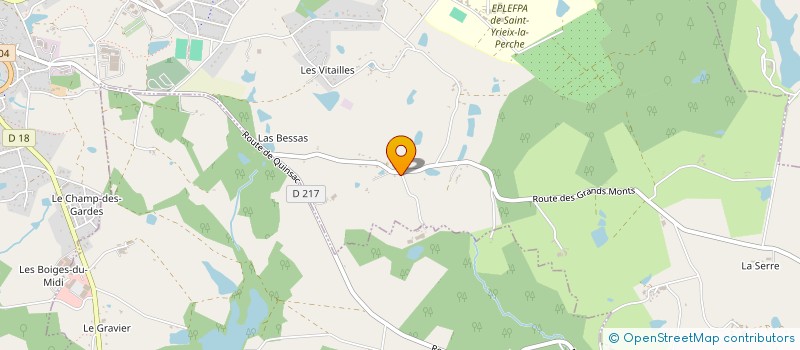 localisation de l'entreprise SCI DES LOGES à ST YRIEIX LA PERCHE