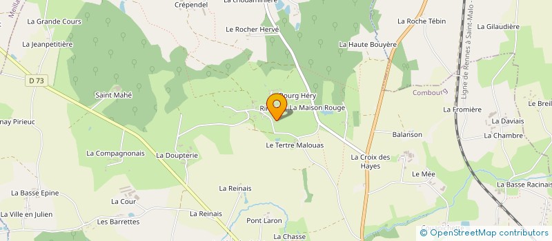 localisation de l'entreprise SCI DES LONGUES ALLEES  COMBOURG