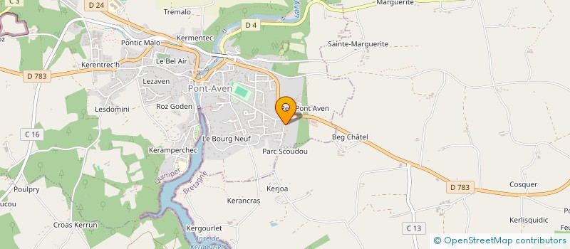 localisation de l'entreprise SCI DES LOUPS  PONT-AVEN