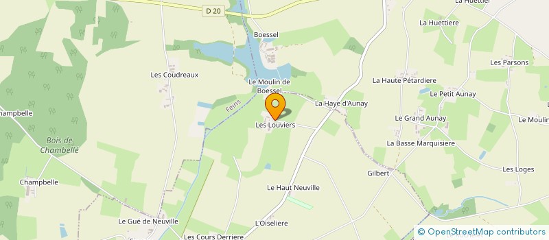 localisation de l'entreprise SCI DES LOUVIERES  ANDOUILLE-NEUVILLE