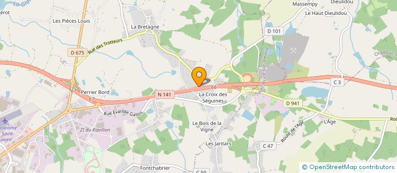 localisation de l'entreprise SCI DES LYS  SAINT-JUNIEN