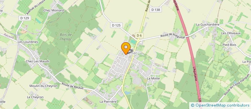 localisation de l'entreprise SCI DES MAISONS BLANCHES  THENAC